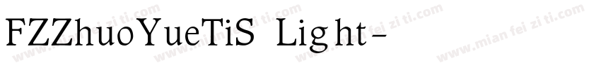 FZZhuoYueTiS Light字体转换